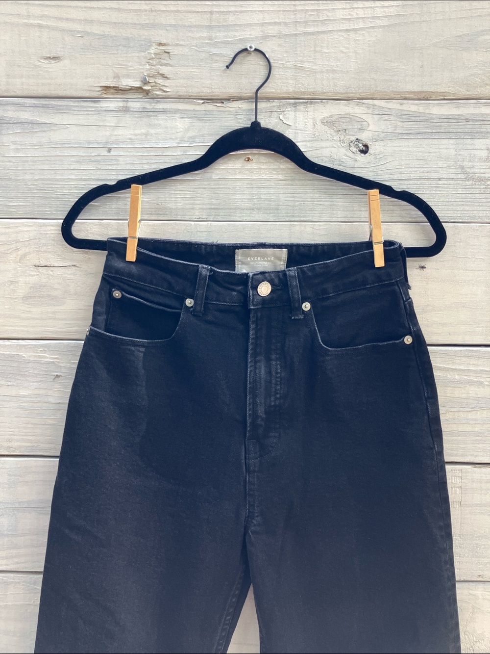 Everlane The Curvy Way-High Women's Black Organic Cotton Jeans - Picture 3 of 5